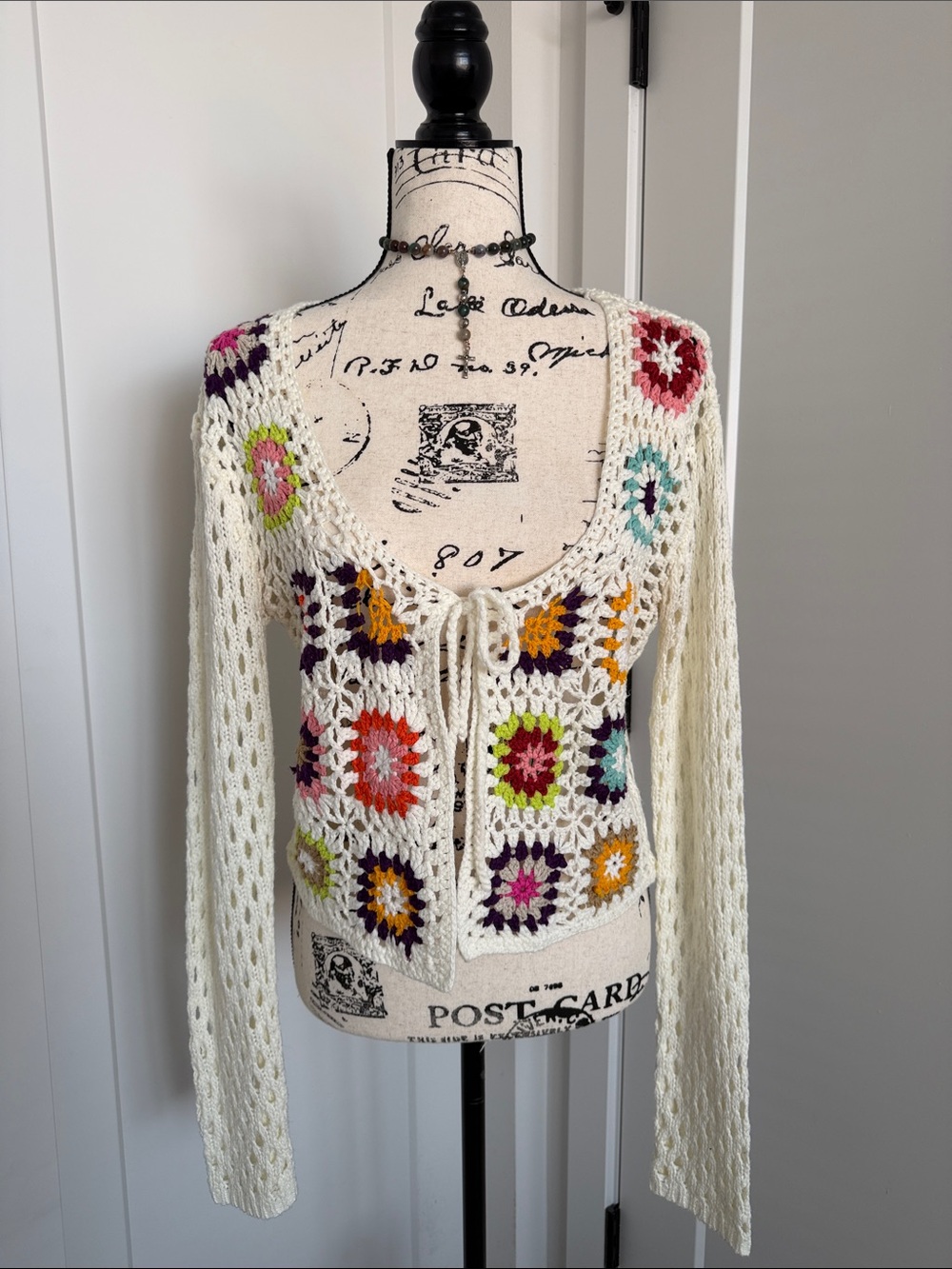 Crochet Floral Cardigan